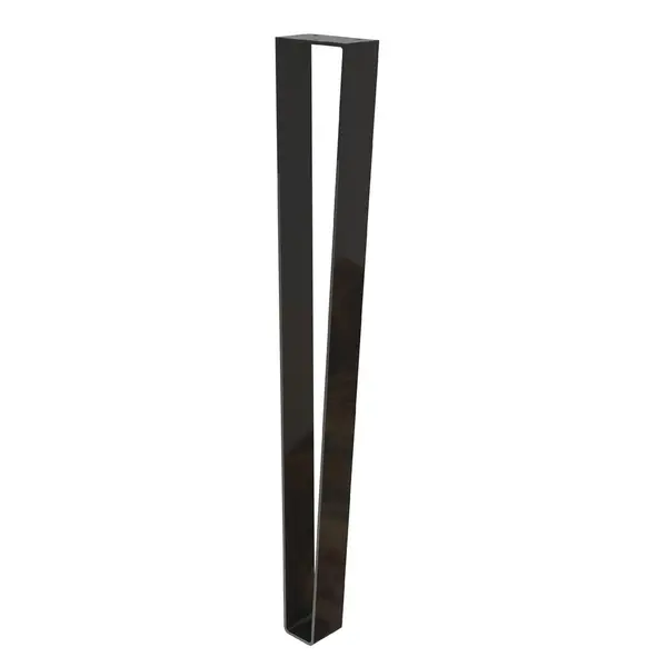 Pied de table Cime Plat noir ép. 4 mm x largeur 5 cm x hauteur 71 cm - Cime