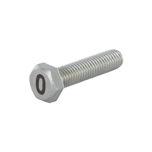 1 x Vis métaux Tête hexagonale TH 8X35 Inox A4 Gravure CHIFFRE 0