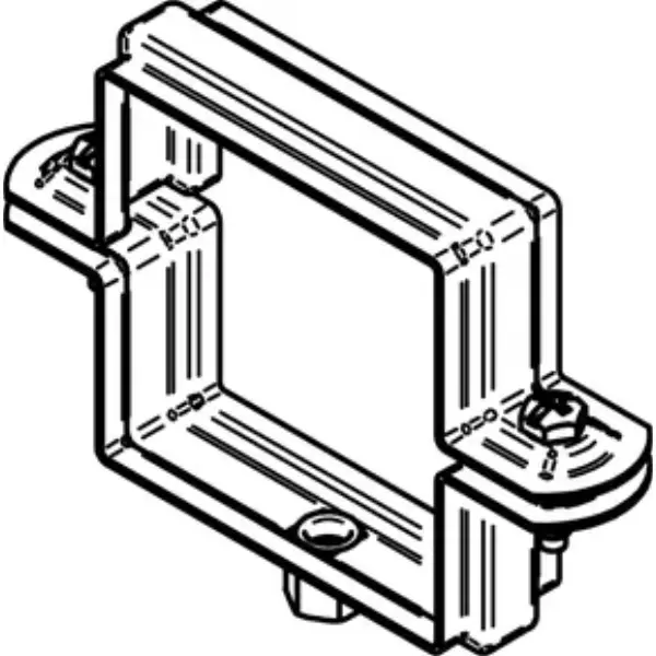 Collier à embase pour descente de gouttière - Basalte - 80 x 80 mm