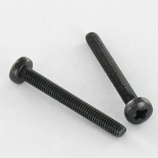 1 x Vis métaux Inox A2 tête cylindrique bombée large Pozi N°2 M5X40 Noir