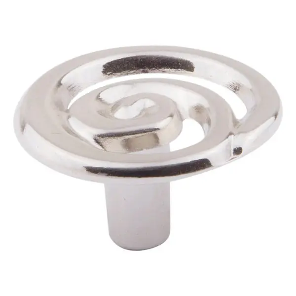 Bouton coquillage en acier chromé