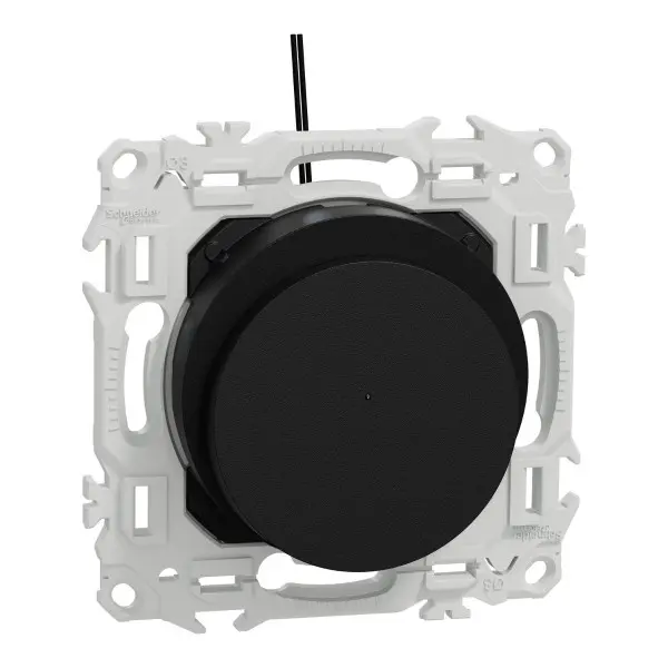 Interrupteur à carte - LED localisation incluse Odace 10AX Noir onyx - Schneider Electric - S940283