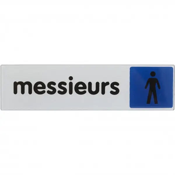 Plaque messieurs en plexiglass - Centrale Brico