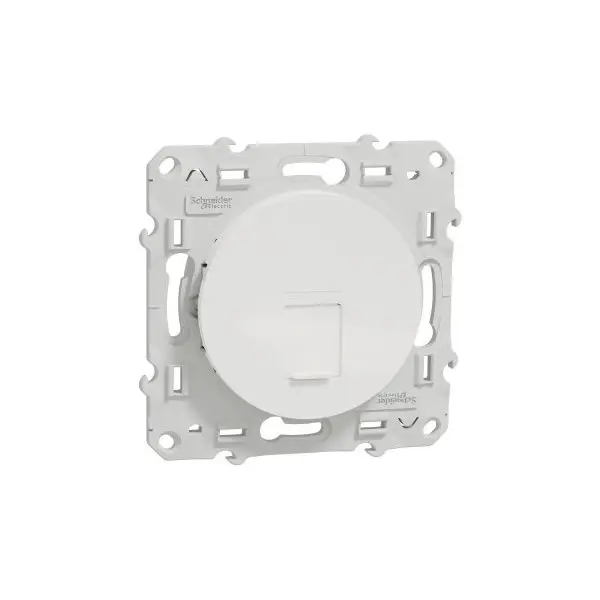 Prise Ethernet RJ45 catégorie 5 à vis "Odace" blanc