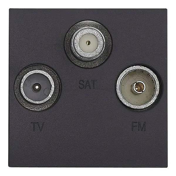 Prise TV/FM/SAT noir
