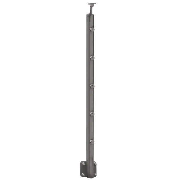 Poteau latéral aluminium "Jorun" ⌀4,3 cm x H. 113,7 cm