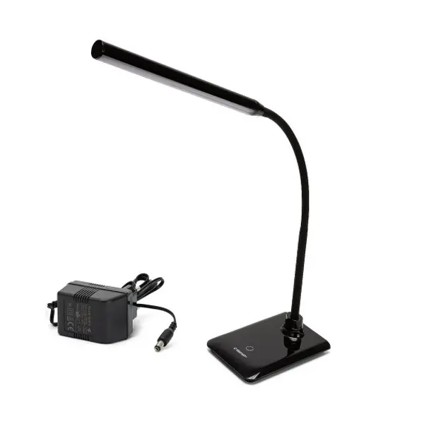 SLIM: Lampada da scrivania LED 6W, nera. Interruttore "touch"