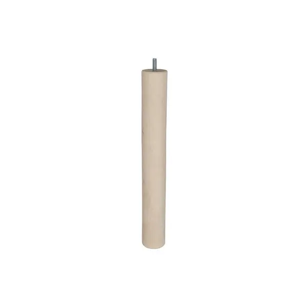 Pied De Table Basse Cylindrique Fixe Hêtre Brut Blanc/Beige, 36 Cm - Cime