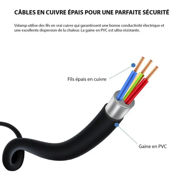 Avvolgitore elettrico bricolage, 4 prese e spina francesi, H05VV-F3G1.5MM2, 15M , NF,CE