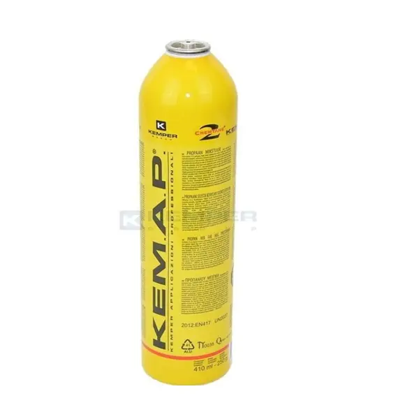 Cartouche de Gaz Propane Butane 50% 410ml Filetage 7/16 KEMPER