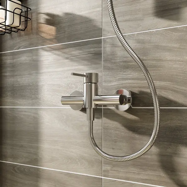 Mitigeur douche mécanique EDELIE finition chromée, cartouche céramique 35 mm, débit 28,8 L/h