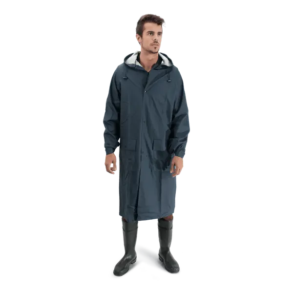 Cape de pluie bleue - Taille XXL - 60% PVC 30% Polyester 10% PU - EN340 - Cat.I - VITO