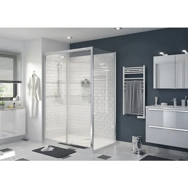 Paroi de douche latérale "Beloya" l.90 cm en verre transparent