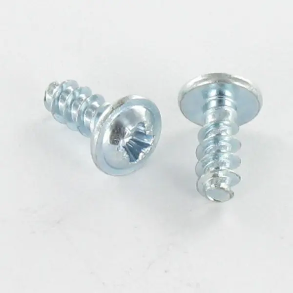 1 x Vis pvc Poelier Pozi 3.5X8 Sans pointe Acier zingué 100 HBS Sans rouille blanche
