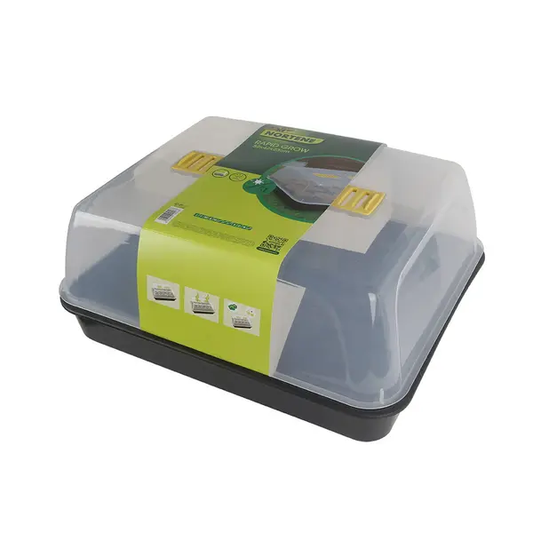 Mini-serre pour semis Rapid Grow en polypropylène - noir/transparent - Nortene