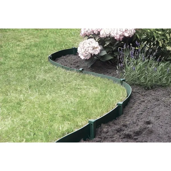 Bordure flexible Etik Bordura - Vert clair - 15 cm x 10 m - polyéthylène 100% recyclée - Nortene