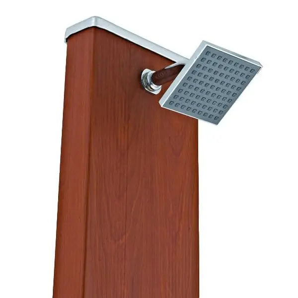 Douche solaire aluminium aspect bois ronde 32 litres - GRE POOLS