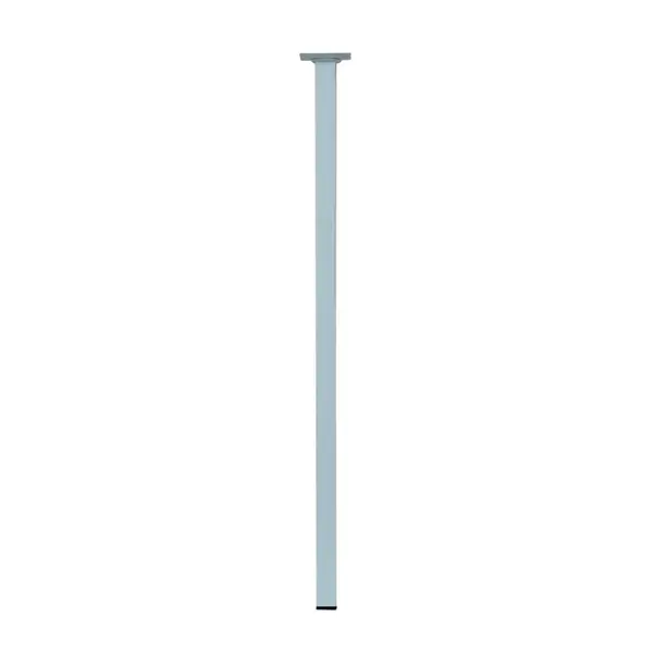 Pied de table carré fixe acier époxy blanc, 80 cm - HETTICH