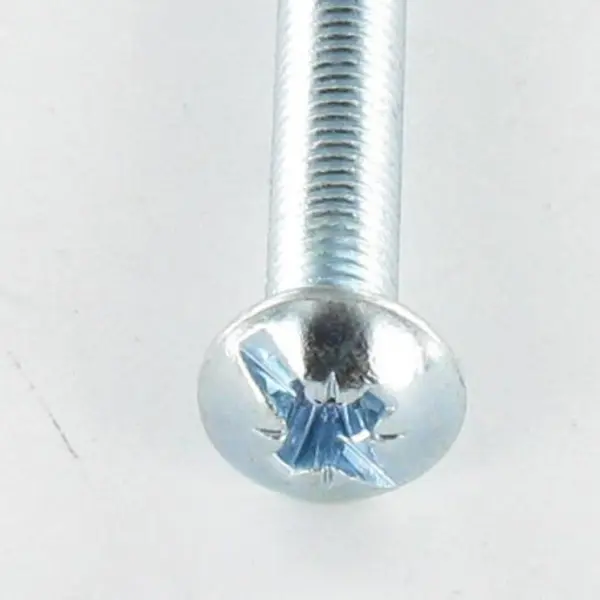 1 x Vis métaux Tête Bombée Large Pozi N°3 / Fendue M6X25 Acier zingué
