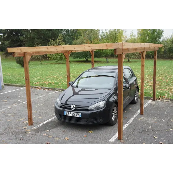 Carport en bois sans couverture Delahaye 15 m² - CHALET & JARDIN