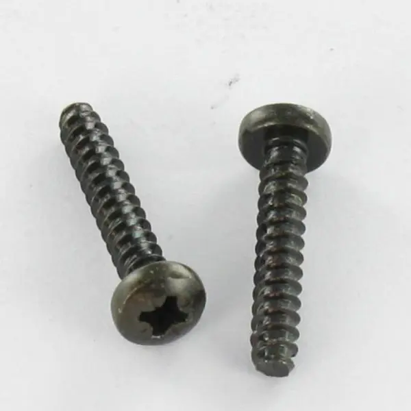 1 x Vis tôle tête cylindrique bombée large Pozi 2.9X9.5 Acier zingué noir Sans pointe