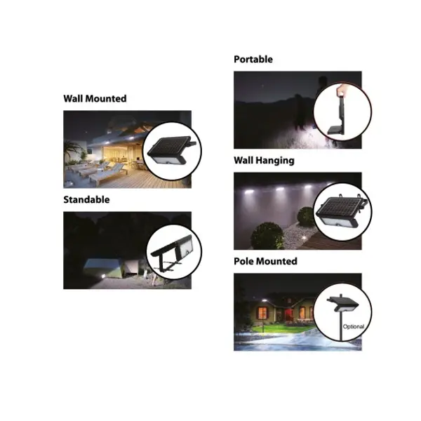 HAWK: faretto solare 500 lumen con lunga autonomia