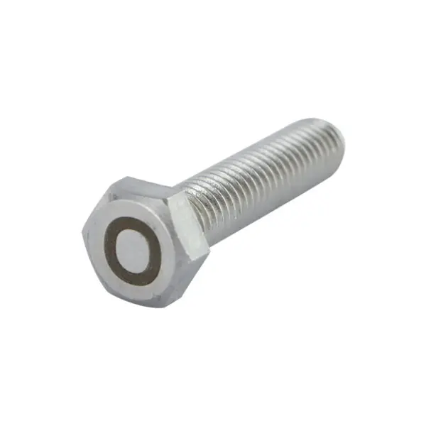 1 x Vis métaux Tête hexagonale TH 8X35 Inox A4 avec gravure de lettre "O"
