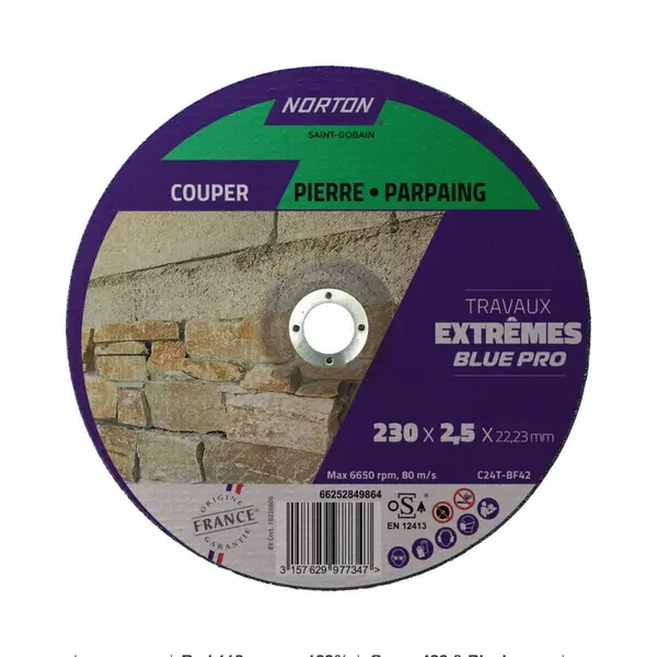 Disque 230x2,5 mater NORTON extreme - NORTON