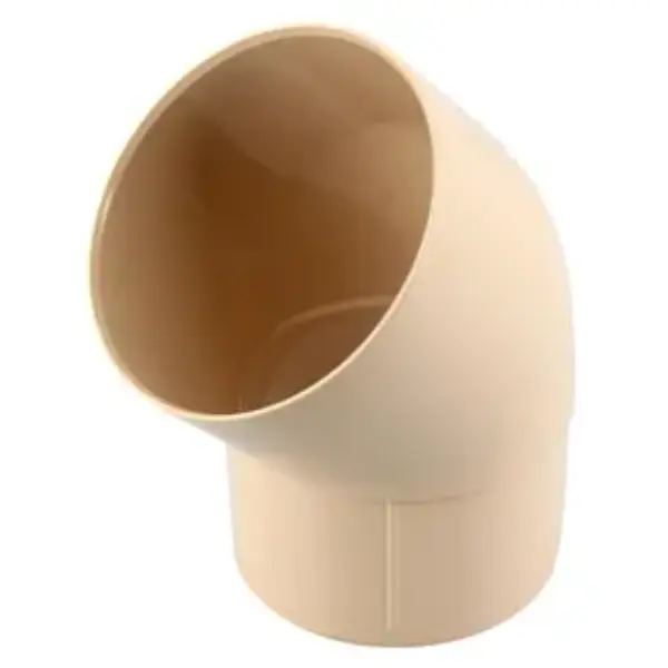 Coude de gouttière PVC Vodalis Mâle/Femelle - sable - Ø 80 - 45° - T29