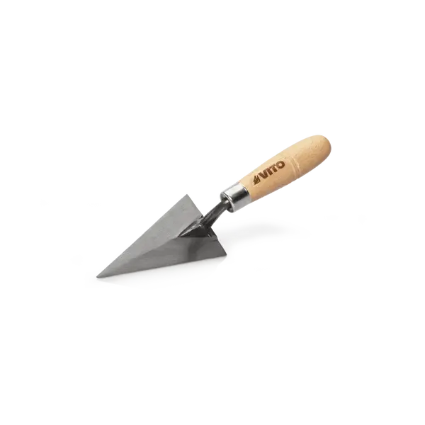 Truelle triangulaire forgée à bout pointu 120 mm bois acier trempé VITO