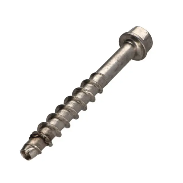 1 x Vis béton Tête hexagonale TH S13 Inox A4 10X70 Filetée sur 5