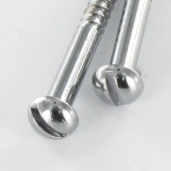 1 x Vis bois Laiton chrome Tête ronde TR Fendue 4X30