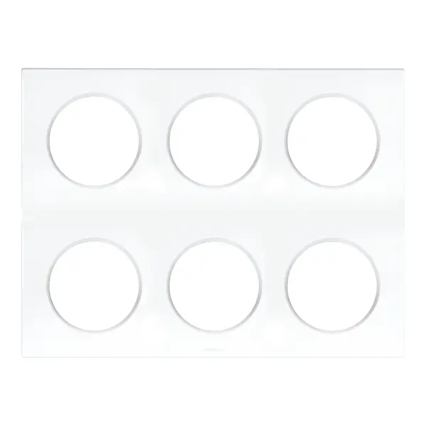 SQUARE Plaque d'habillage 2x3 postes blanc Eur'ohm - 60294