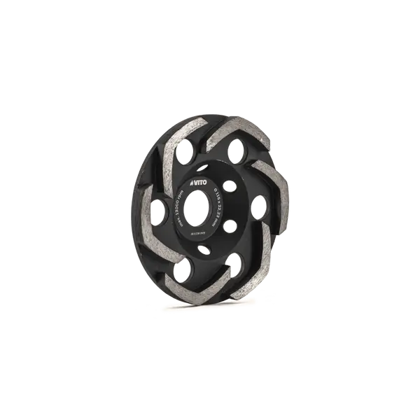 Meule-boisseau diamantée segment L 180 mm 22,23 mm 6 mm VITO