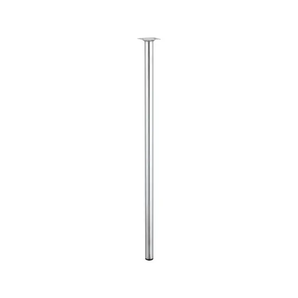 Pied de table cylindrique fixe acier chromé gris, 80 cm - HETTICH