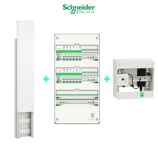 Pack Tableau électrique XE 3 rangées, GTL et Coffret de communication - Schneider Electric - PACK-SCHXE-3R-2ID63