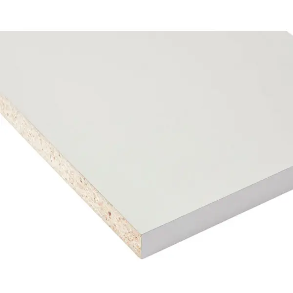 Tablette mélaminée blanc glossy L. 200 x l. 40 - Ép. 18 mm