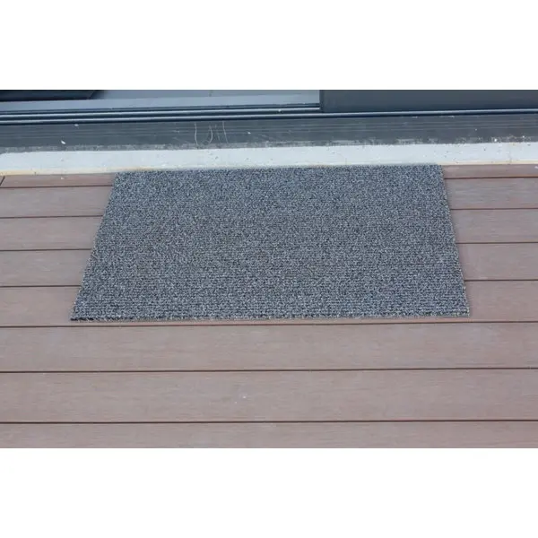 Tapis intérieur ou extérieur abrité grattant gris - 60x80 cm
