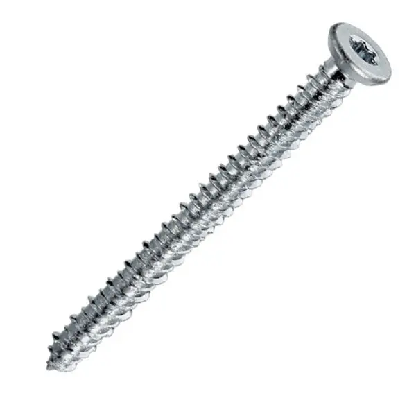 1 x Vis Béton Tête fraisée Réduite 7.5X162 TORX T30 Acier zingué