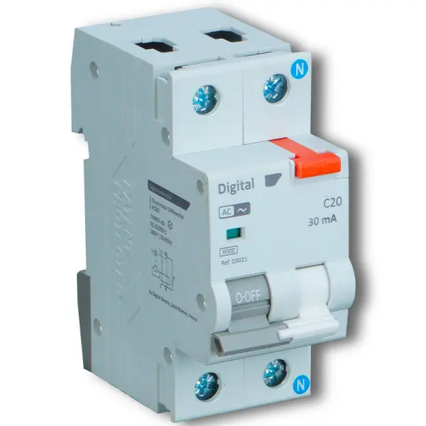 Disjoncteur différentiel 16A - 30mA - type AC - Digital Electric