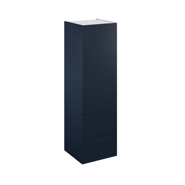 Colonne "Dorice" bleu mat l.60 x h.201 x p.60 cm 1 porte + 2 casseroliers avec 1 tiroir intérieur