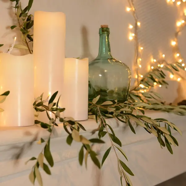 Guirlande électrique 8 m lumineuse de Noël Flicker, 128 leds blanc chaud - Centrale Brico