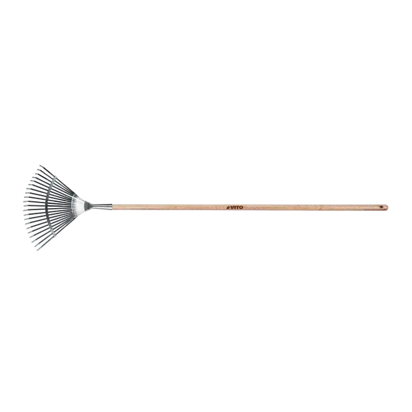 Balai à gazon fixe acier galvanisé 21 dents manche bois - 415 x 420 x 1545 mm - VITO