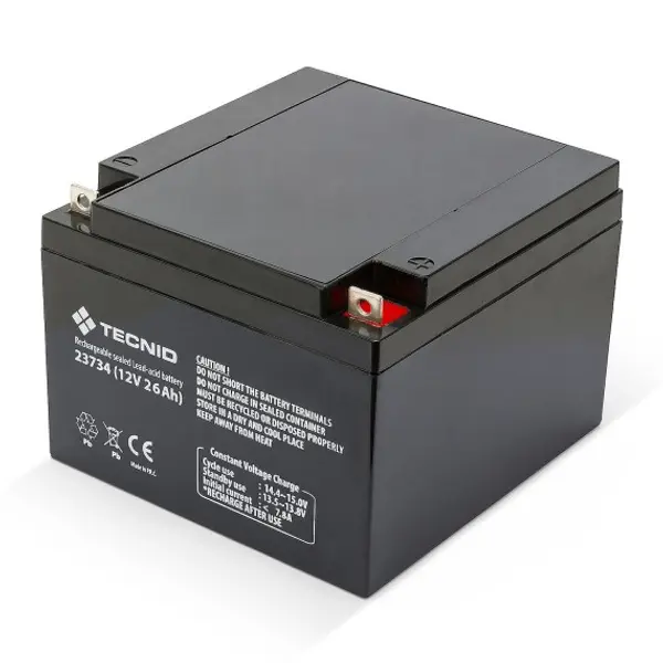 Batteria Ricaricabile Piombo, Attacchi Faston, 12V 26Ah