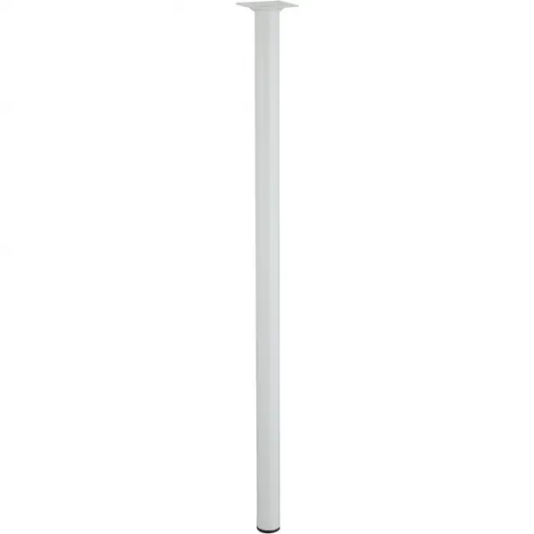 Pied de table basse cylindrique fixe acier époxy blanc, 70 cm - HETTICH