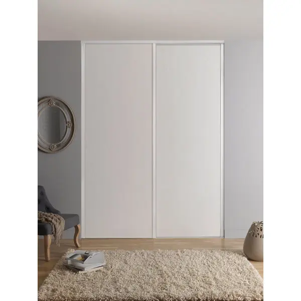Porte de placard coulissante "Valla" H. 247,5 x L. 62,2 cm - blanche
