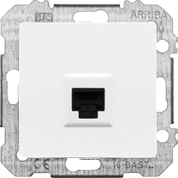 Prise Ethernet RJ45 catégorie 6 "Delta Mega" blanc
