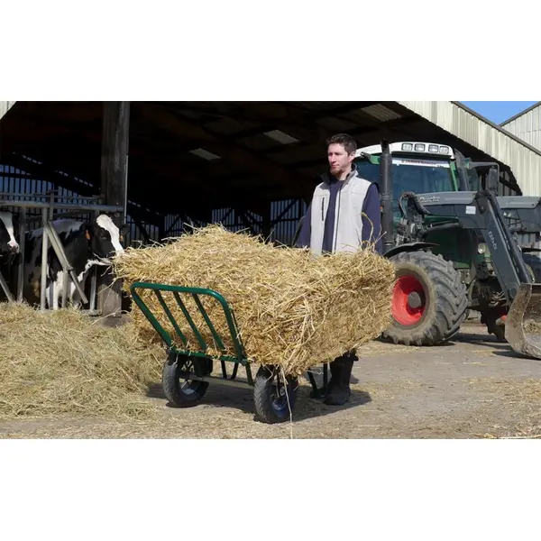 Brouette Agricola Twin 2 roues gonflées Ø 400 mm - châssis tubulaire - HAEMMERLIN
