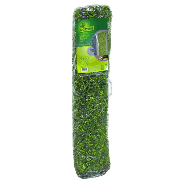 Jardin vertical synthétique buis 1 x 1 m - feuillage dense - anti-UV - Nortene