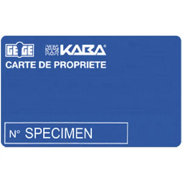 Carte de propriété KABA
